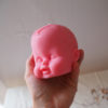 Pink Casper Doll Head Soy Wax Candle
