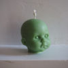 Green Soy Wax Doll Head Candle